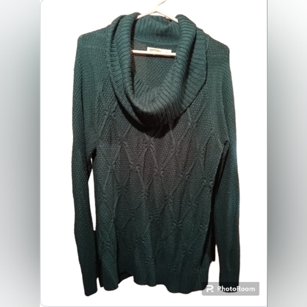 Faded Glory Juniors Sweater & Leggings Set green, black & white plaid - Picture 2 of 5